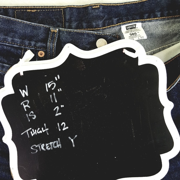 Levi's // 505 Cut Off High-Rise Dark Denim Shorts - Picture 8 of 8